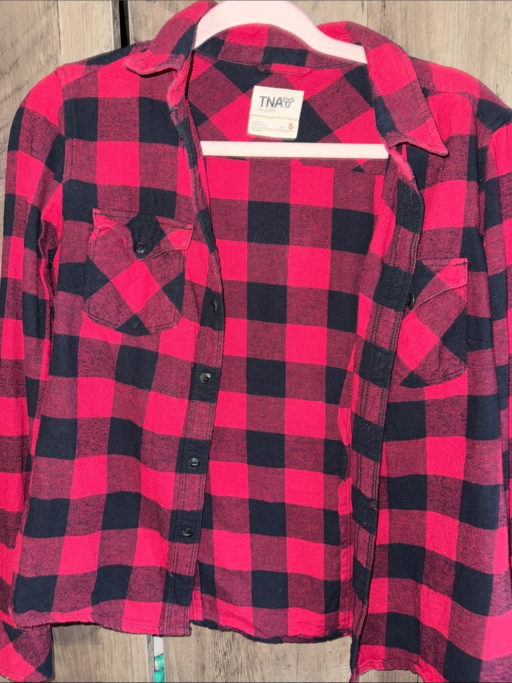 TNA plaid button down